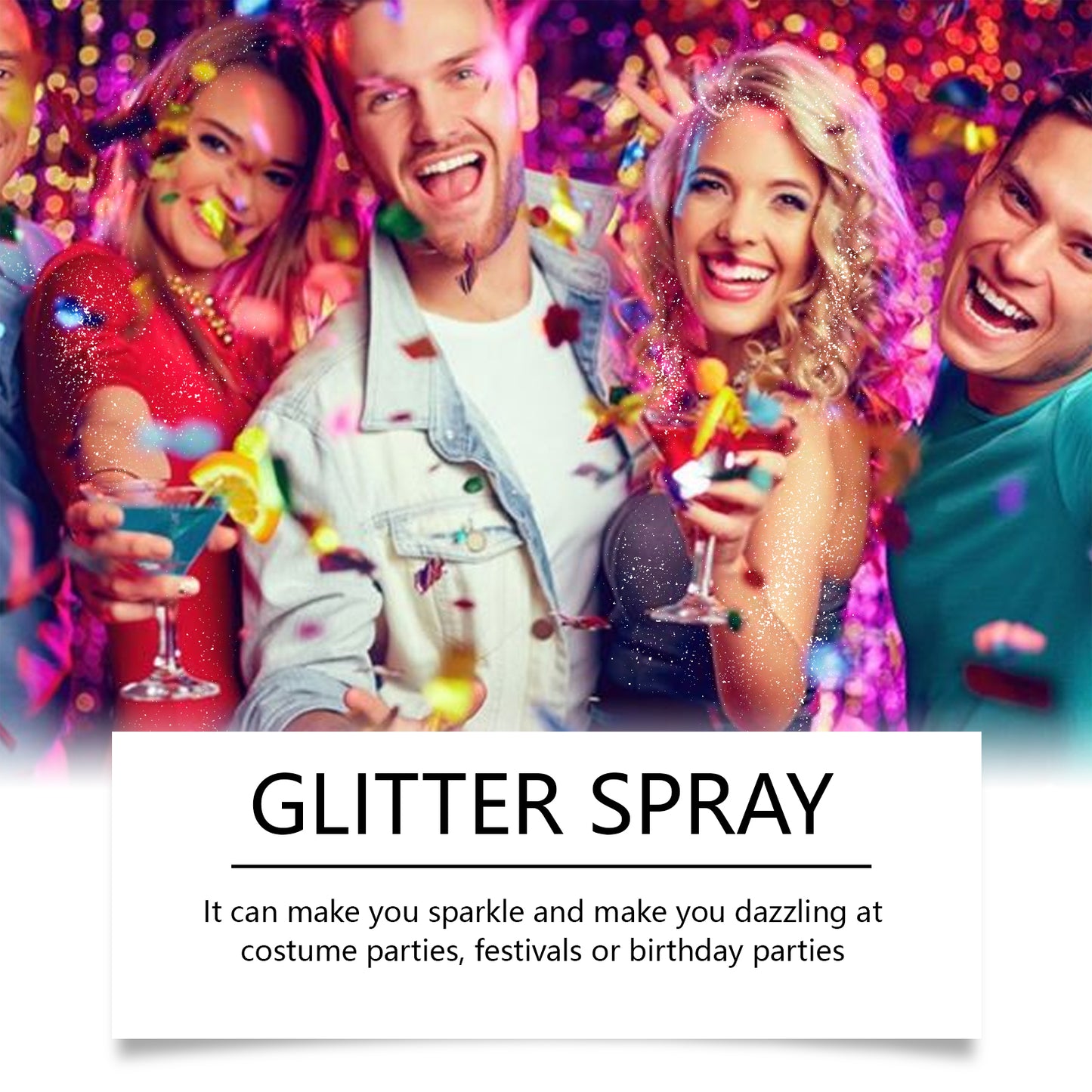 Sparkly Glitter Spray for Hair & Body - Festival Shimmer