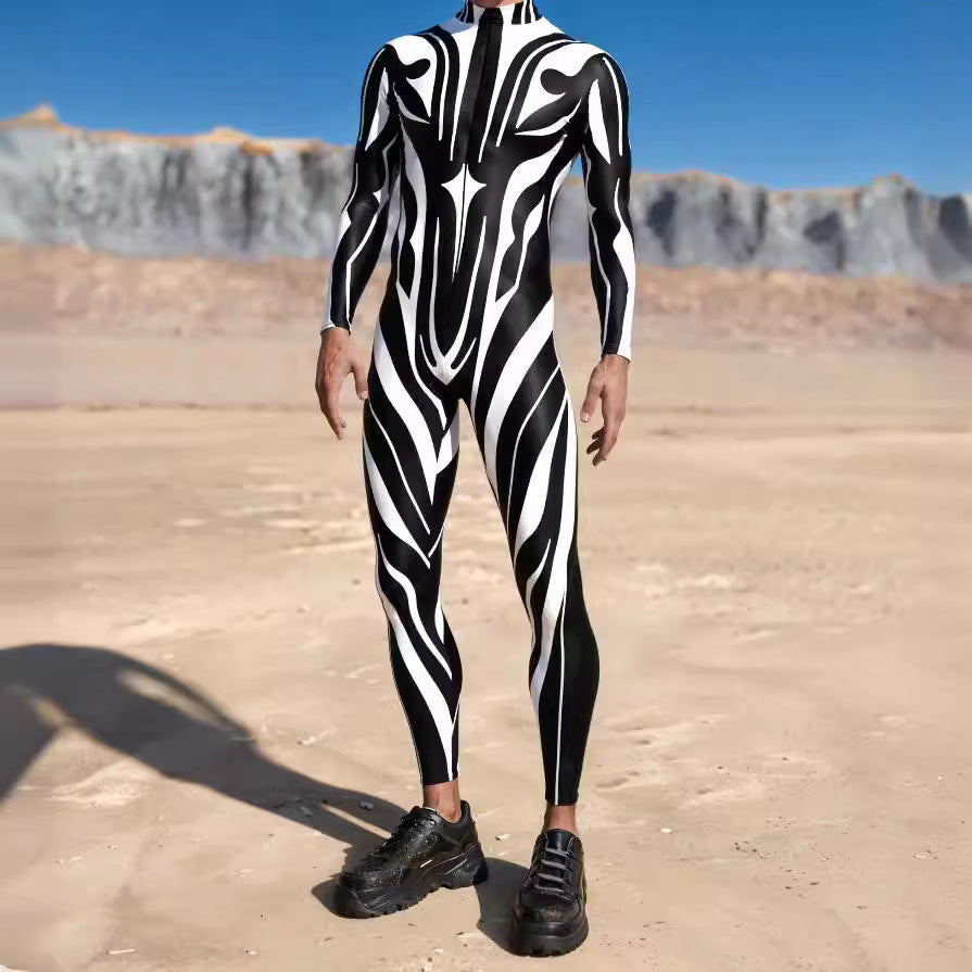 Halloween Cosplay Tights 3D Digital Printing One-Piece Costume