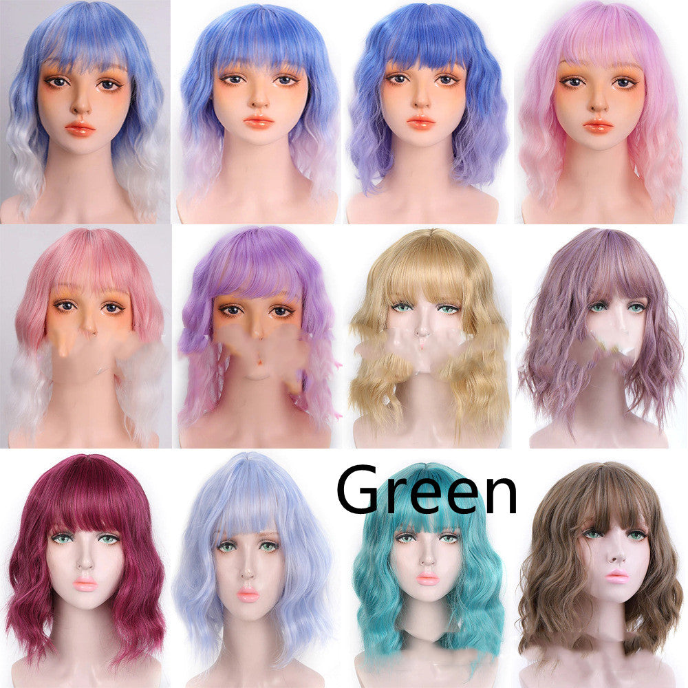 High Temperature Silk Hair Wrap - Curly Short Twist Headgear for Women