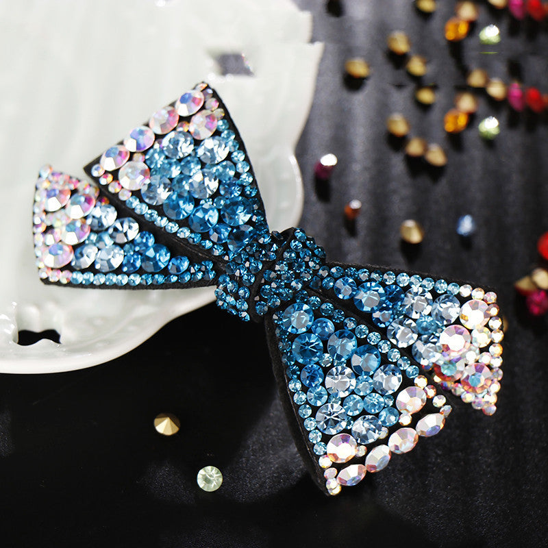Elegant Rhinestone Bow Hair Clip - Women's Fashion Hair Accessory