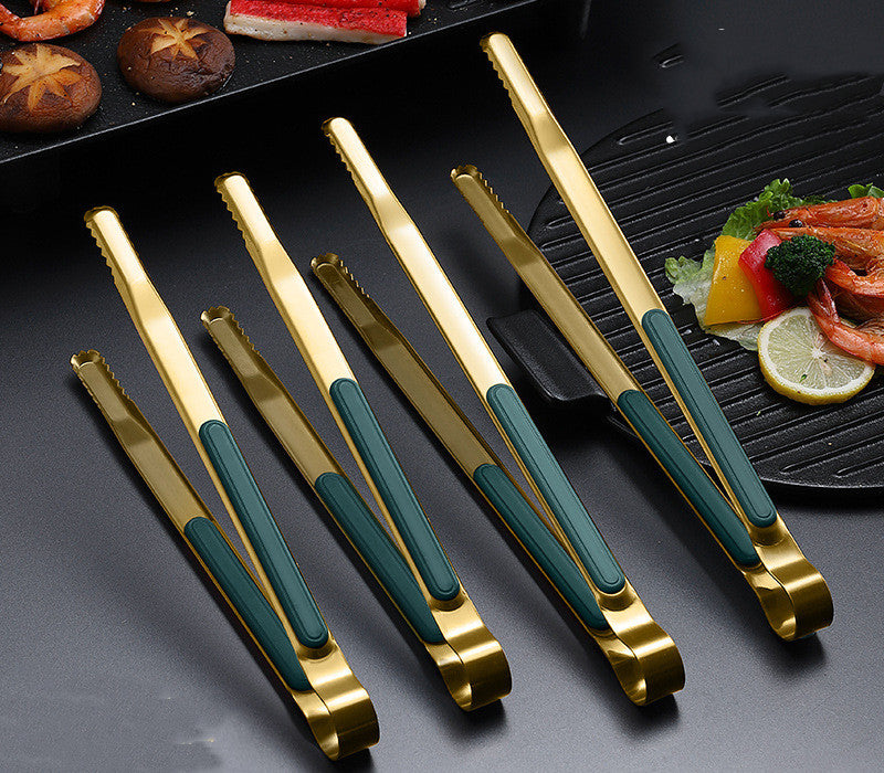 Korean Stainless Steel Barbecue Tongs - Multiple Sizes, Korean Style Grill Utensils