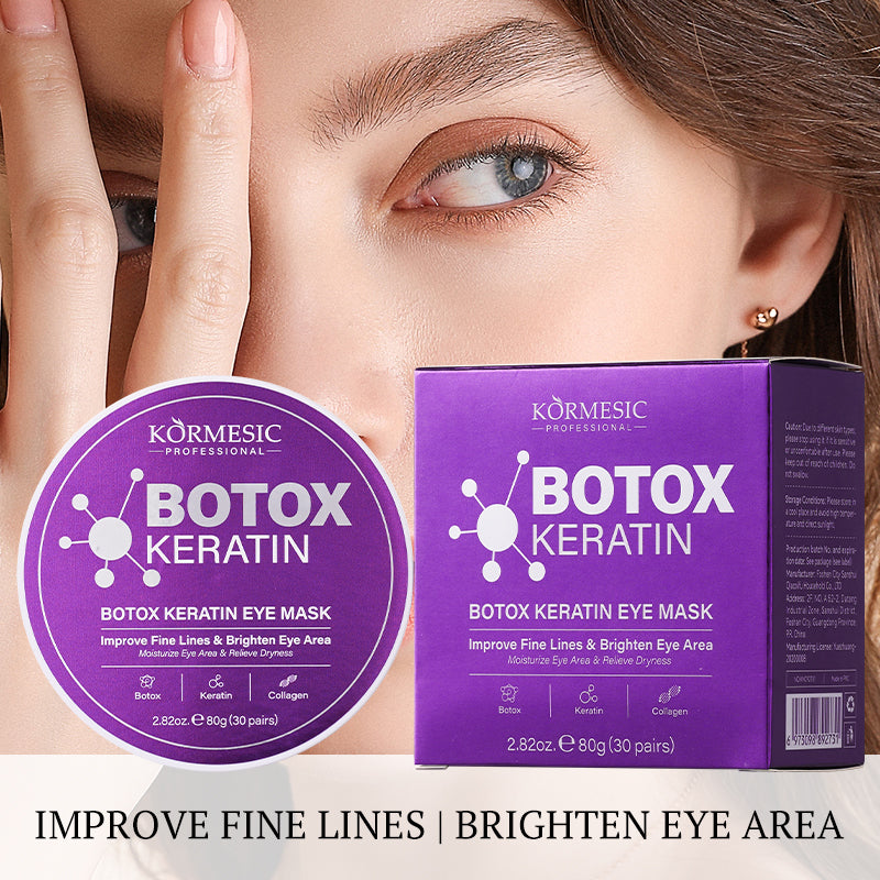 Anti-Wrinkle Eye Mask Patches - Keratin & Botulinum Formula, 80g, 60 Patches