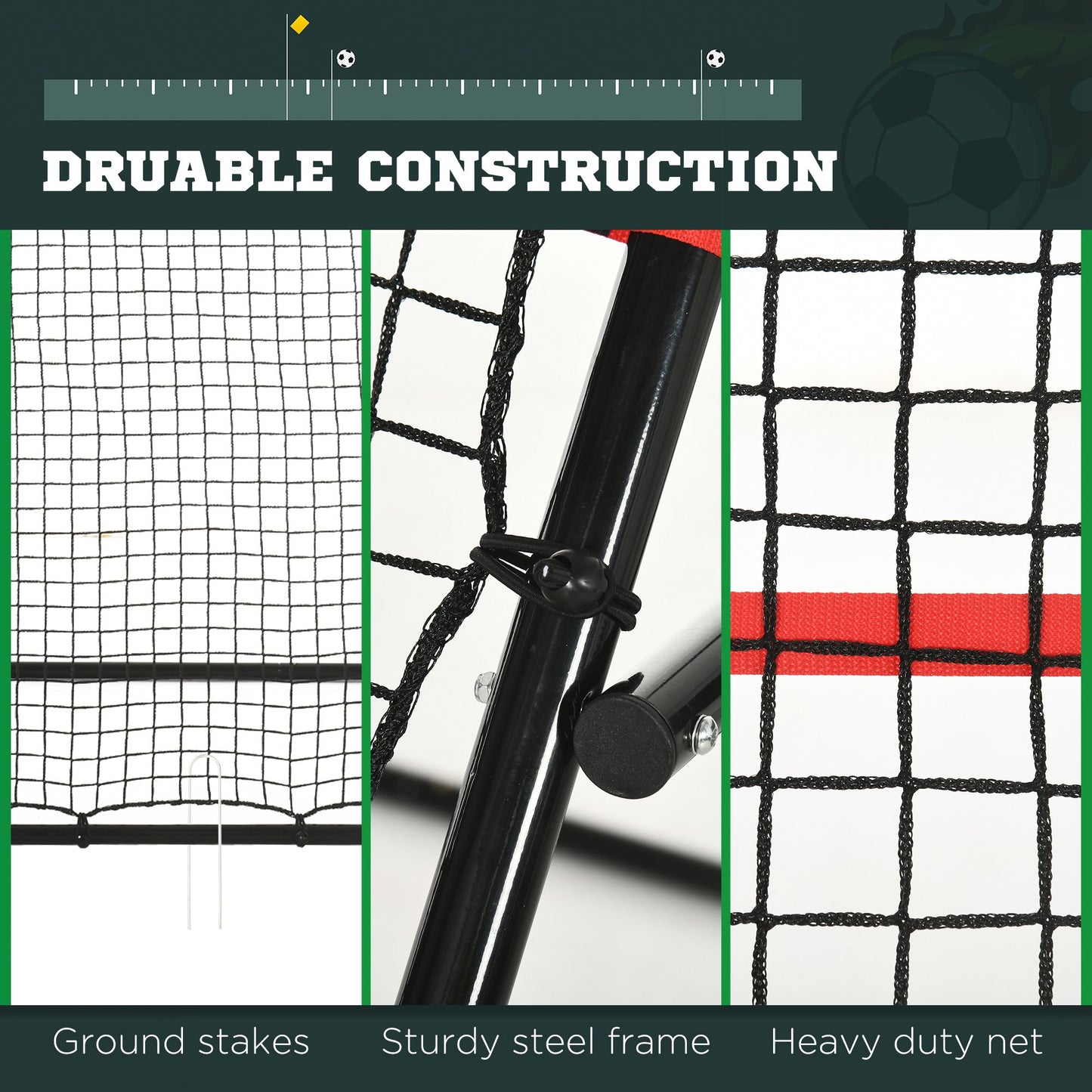 Adjustable Soccer Rebounder Net - Foldable Multi-Sport Training