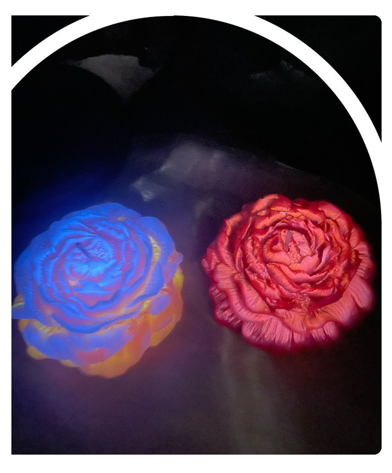 Peony Flower Candles - Fluorescent Soy Wax Handmade Aromatherapy Decor