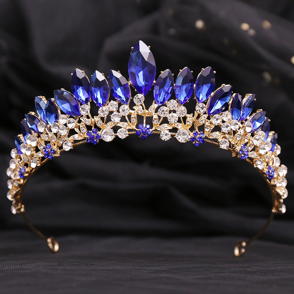 Bridal Crystal Leaf Crown Headdress
