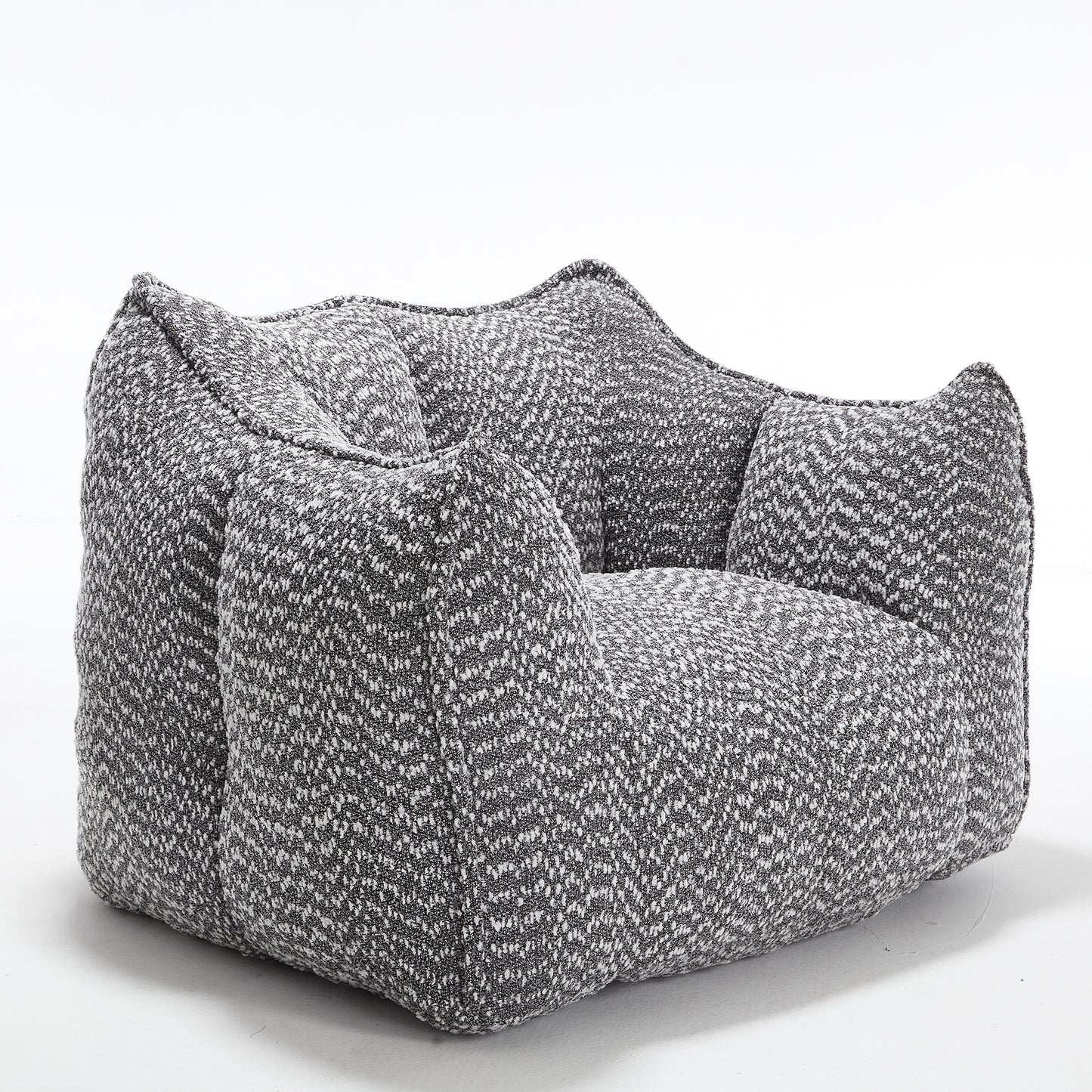 Comfortable Grey Bean Bag Sofa Chair for Living Rooms