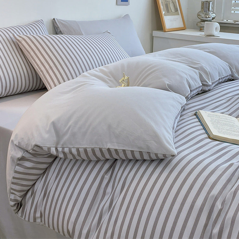 Pure Cotton Four-Piece Quilt Cover Set - Multiple Sizes & Patterns