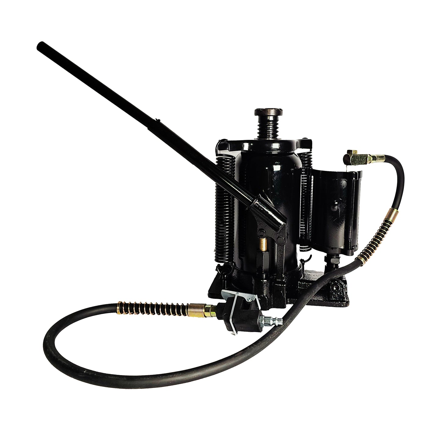 20 Ton Air Hydraulic Bottle Jack with Adjustable Height & Air Pump - Heavy Duty Steel