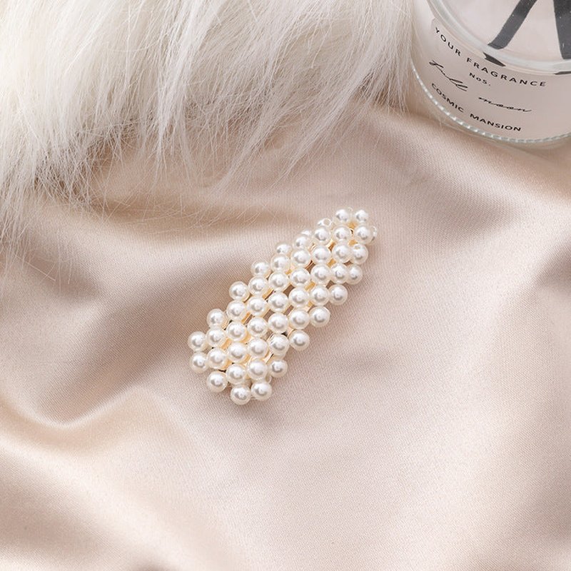 Pearl Hairpin Triangle Side Clip - Simple Elegant Hair Accessory