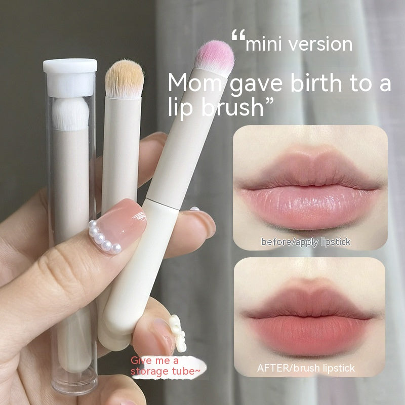 Mini Lip Brush Concealer Brush with Round Head for Makeup - Pink & Yellow Variants