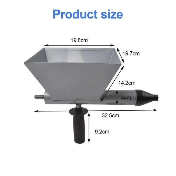 Cement Sprayer Gun with 4 Nozzles - Stainless Steel Hand Tool for Mortar & Plaster