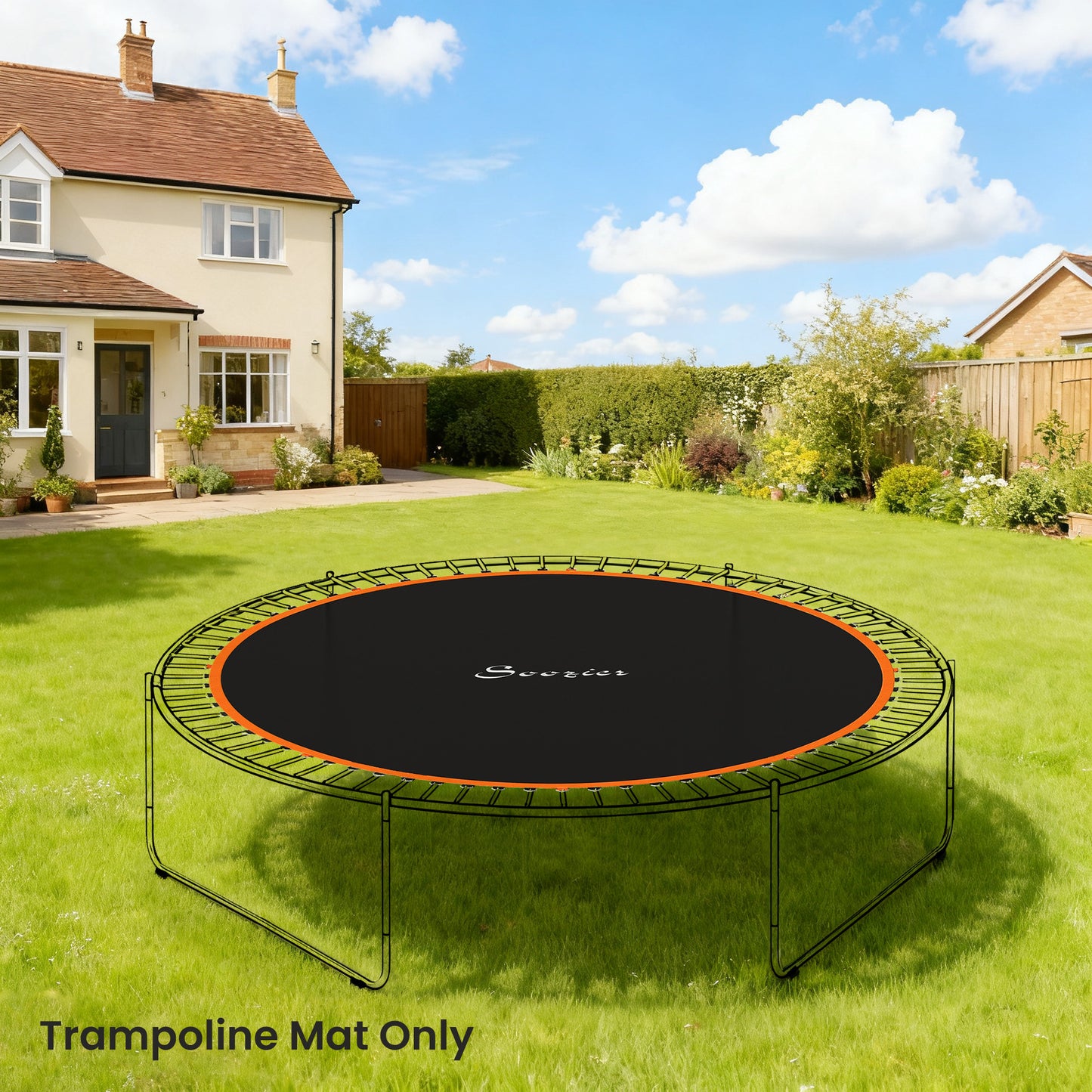 Trampoline Replacement Mat for 12' Frame - Orange, 72 V-Hooks