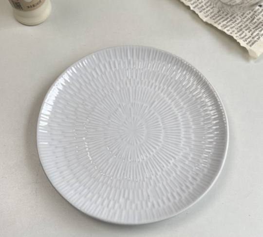 8-Inch Ceramic Plate Set for Kitchen Storage - Multiple Styles