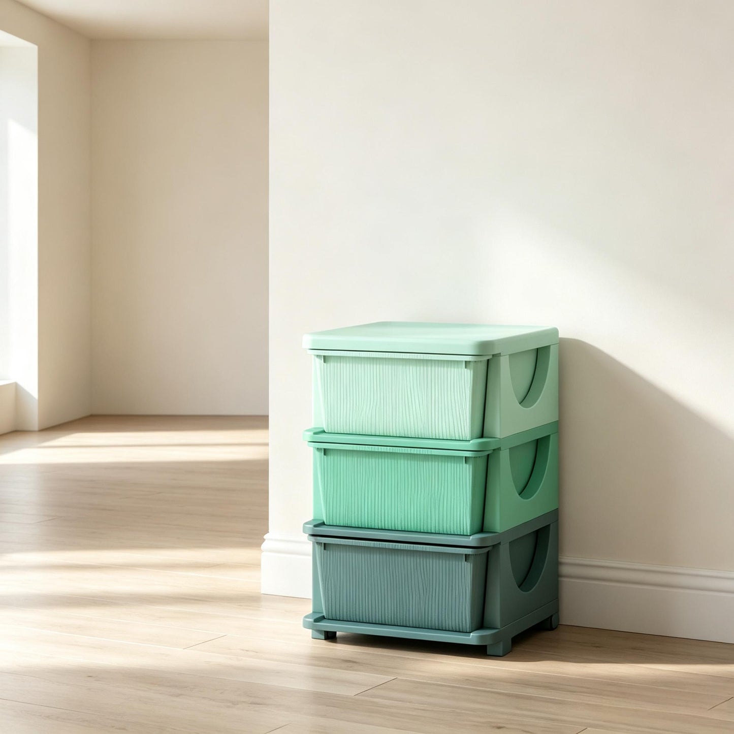 Multi-Tier Toy Storage Tower - Child-Friendly Green Organizer