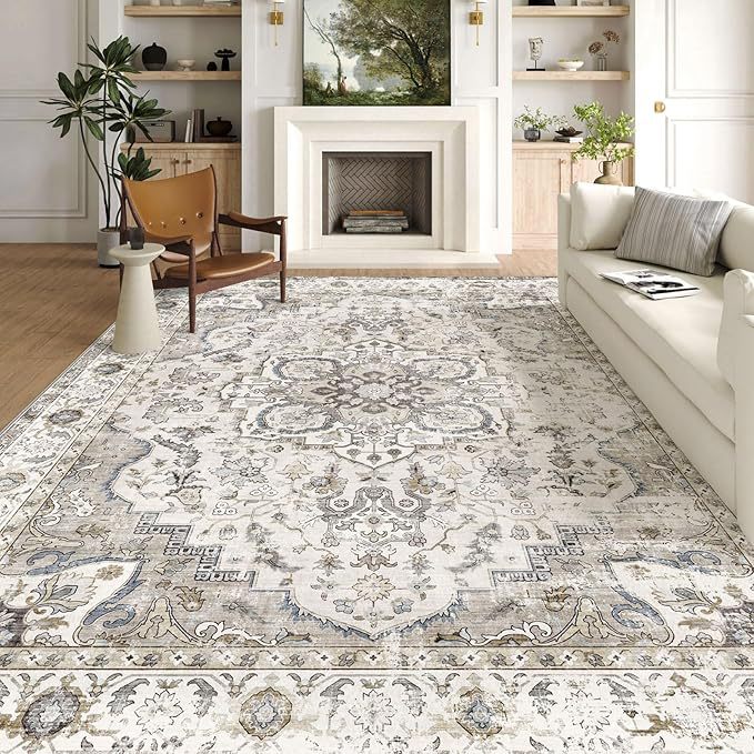 Vintage Persian Style Carpet Sofa Cover Non-Slip Velvet Bedside Blanket