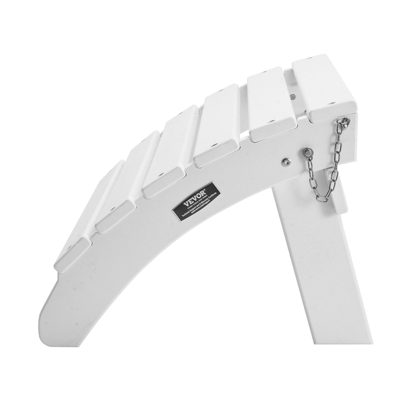 Outdoor Adirondack Ottoman Foldable Patio Footrest - White