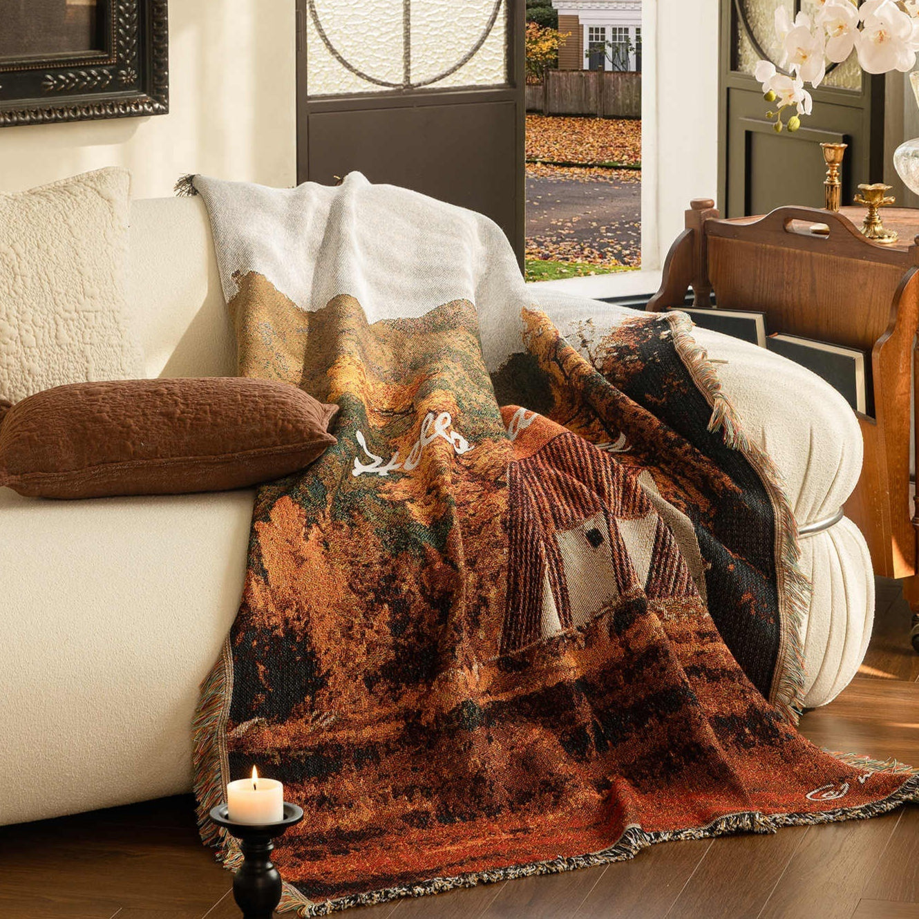 Retro Sofa Cover Cloth - Light Luxury Living Room Protectant Blanket