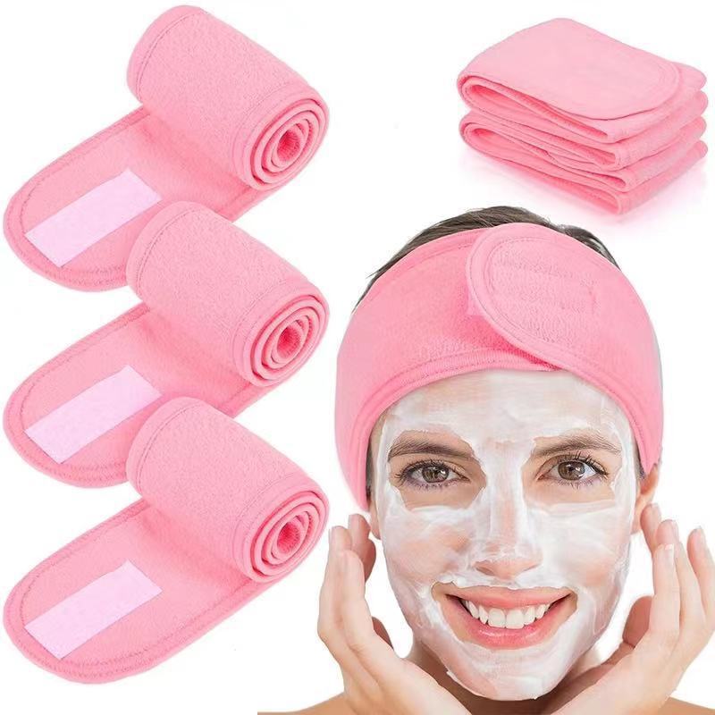 Velcro Sports Face Wash Headband Double Layer Makeup Headband