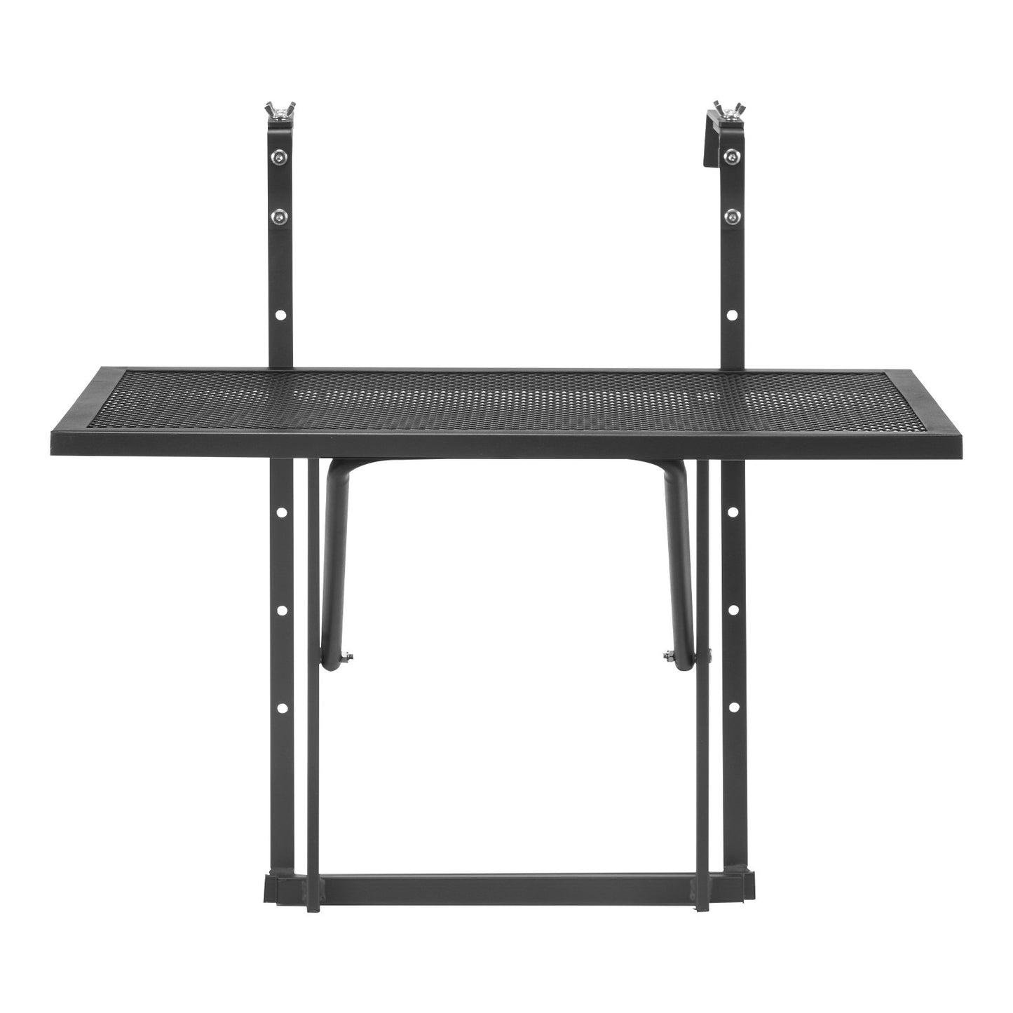 Outdoor Hanging Balcony Table 19x24 Inch Metal Folding Patio Railing Table