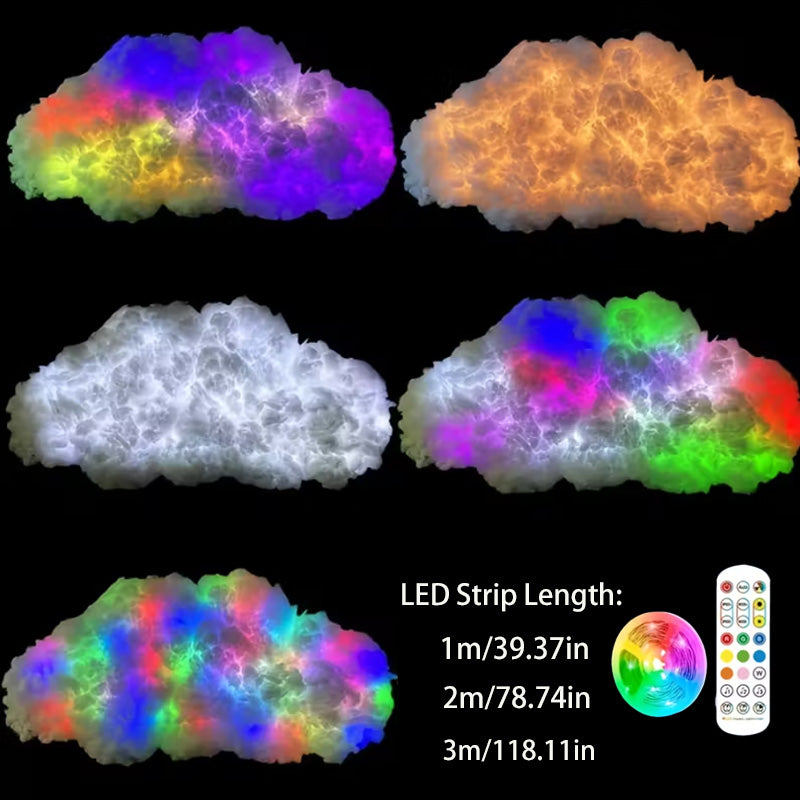 Remote-Controlled RGB Cloud Lamp LED Night Light Creative Home Decor