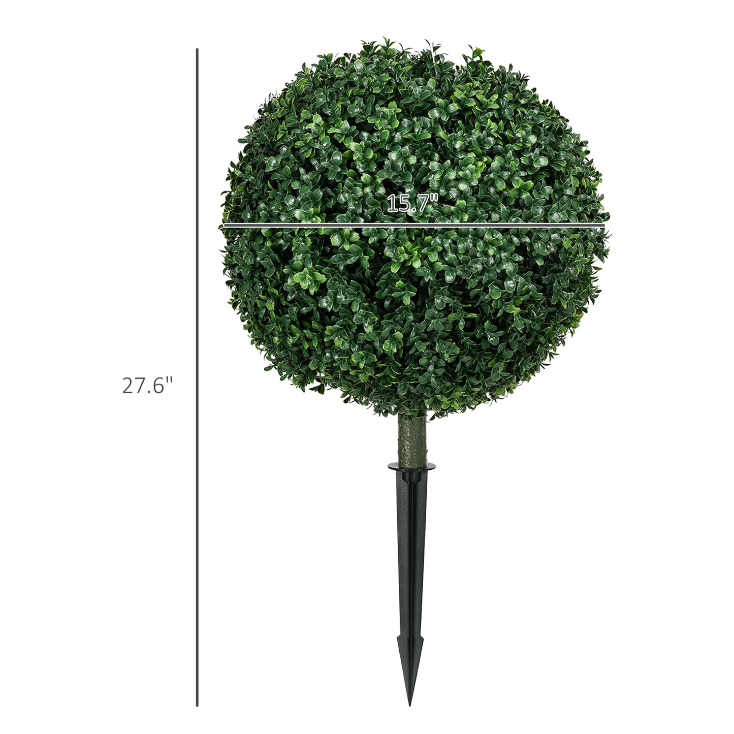 Artificial Boxwood Topiary Trees - Set of 2 UV Resistant
