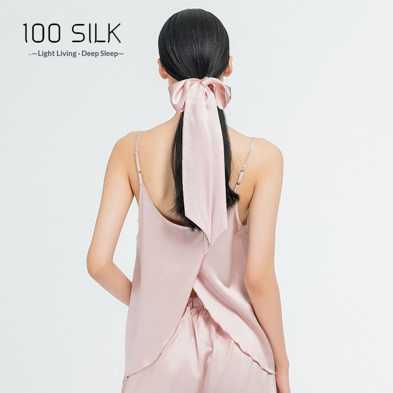 Elegant Silk Long Hairband Scarf for Women - Versatile Head Wrap