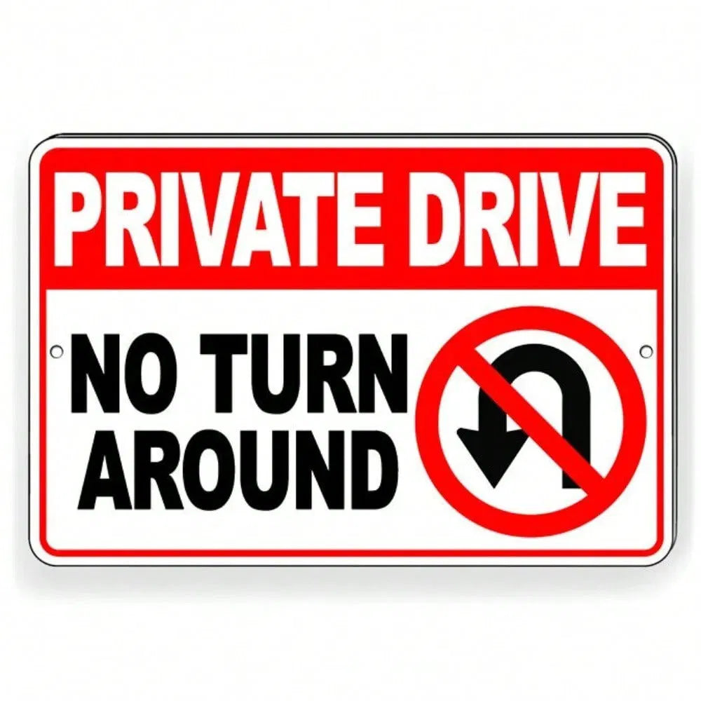 Heavy Duty Metal No Trespassing Sign - 8x12 Inches