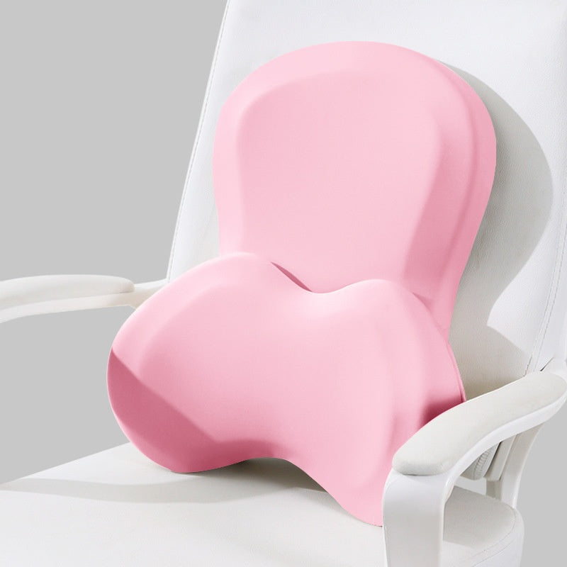 Car Seat Lumbar Support Cushion Set - Memory Foam, Adjustable Size