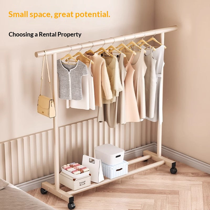 120cm Black Clothes Hanging Rack - Portable Indoor Clothes Organizer