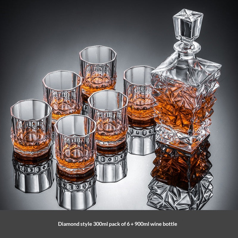 Premium Whiskey Glass and Decanter Set - Multiple Styles & Designs