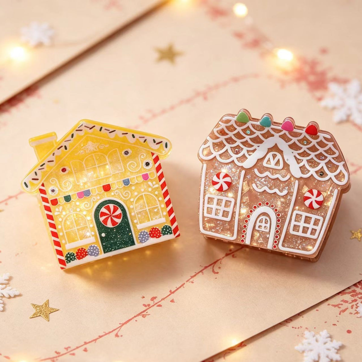Christmas Gingerbread House Hair Clip