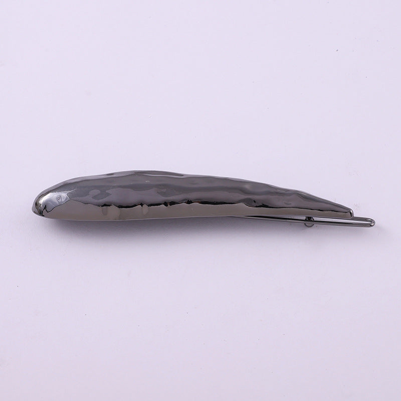 Geometric Metal Hairpin with Lava Pattern for Women - European Style Hair Accessory
