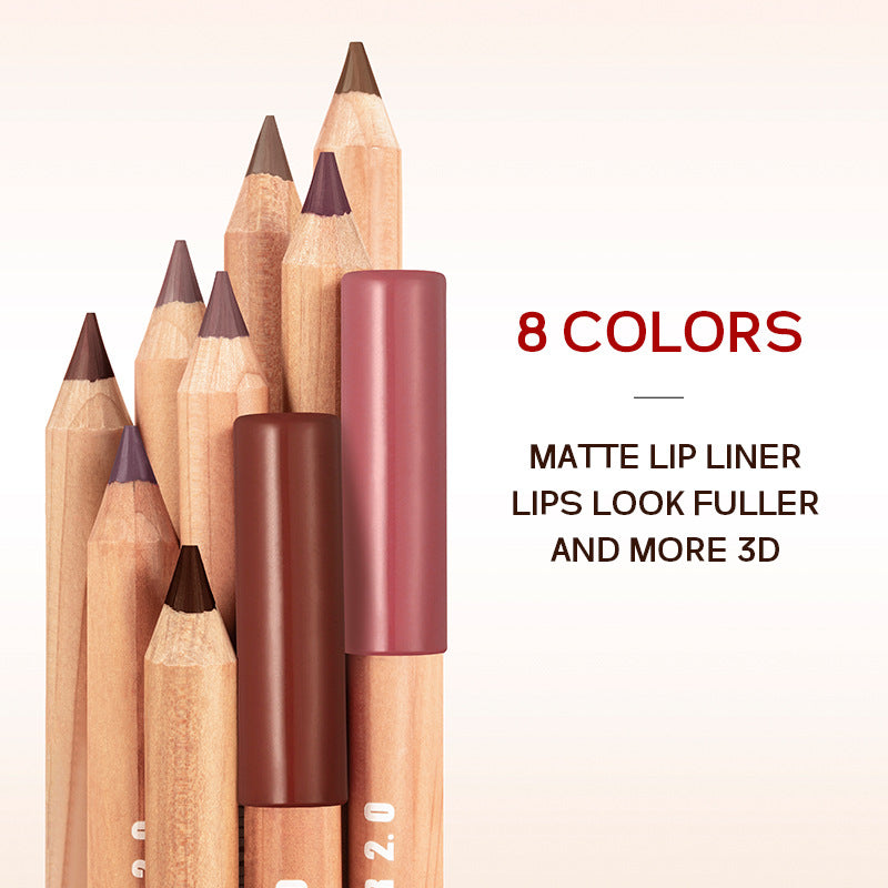 Matte Lip Liner Set 8 Colors Waterproof Natural Lipstick Makeup