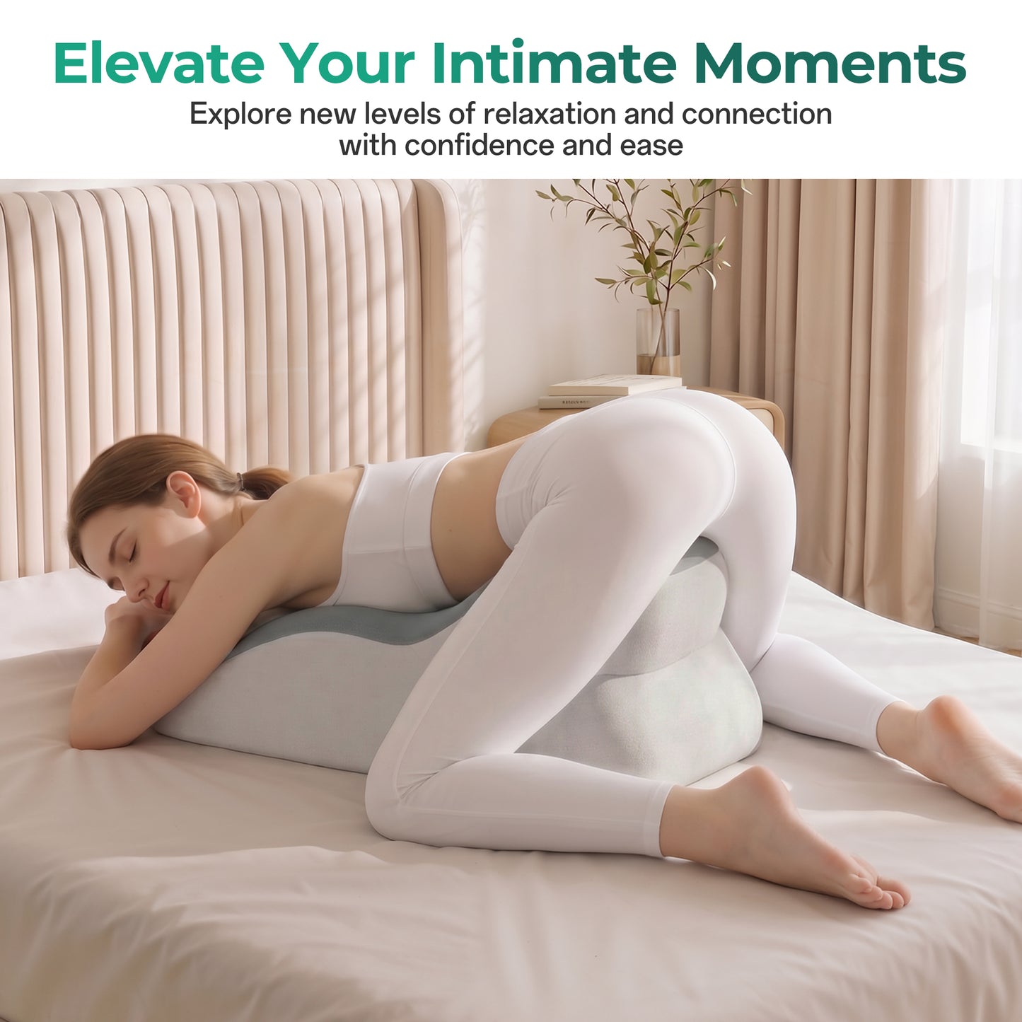 Ergonomic Memory Foam Support Pillow for Couples - Grey