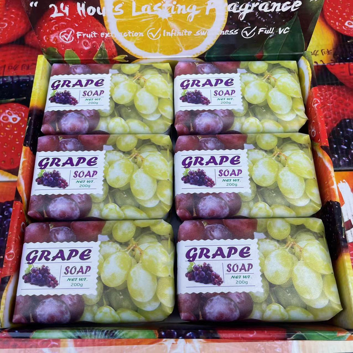 Fruit Scented Hand Soap with Grape, Strawberry & More - Household Bathroom Storage