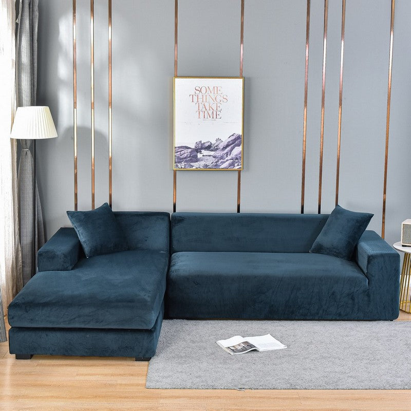 Multi-Color Sofa Cover Set for 145-185cm, 5 Seats & Pillowcases - Home Fabric Soft