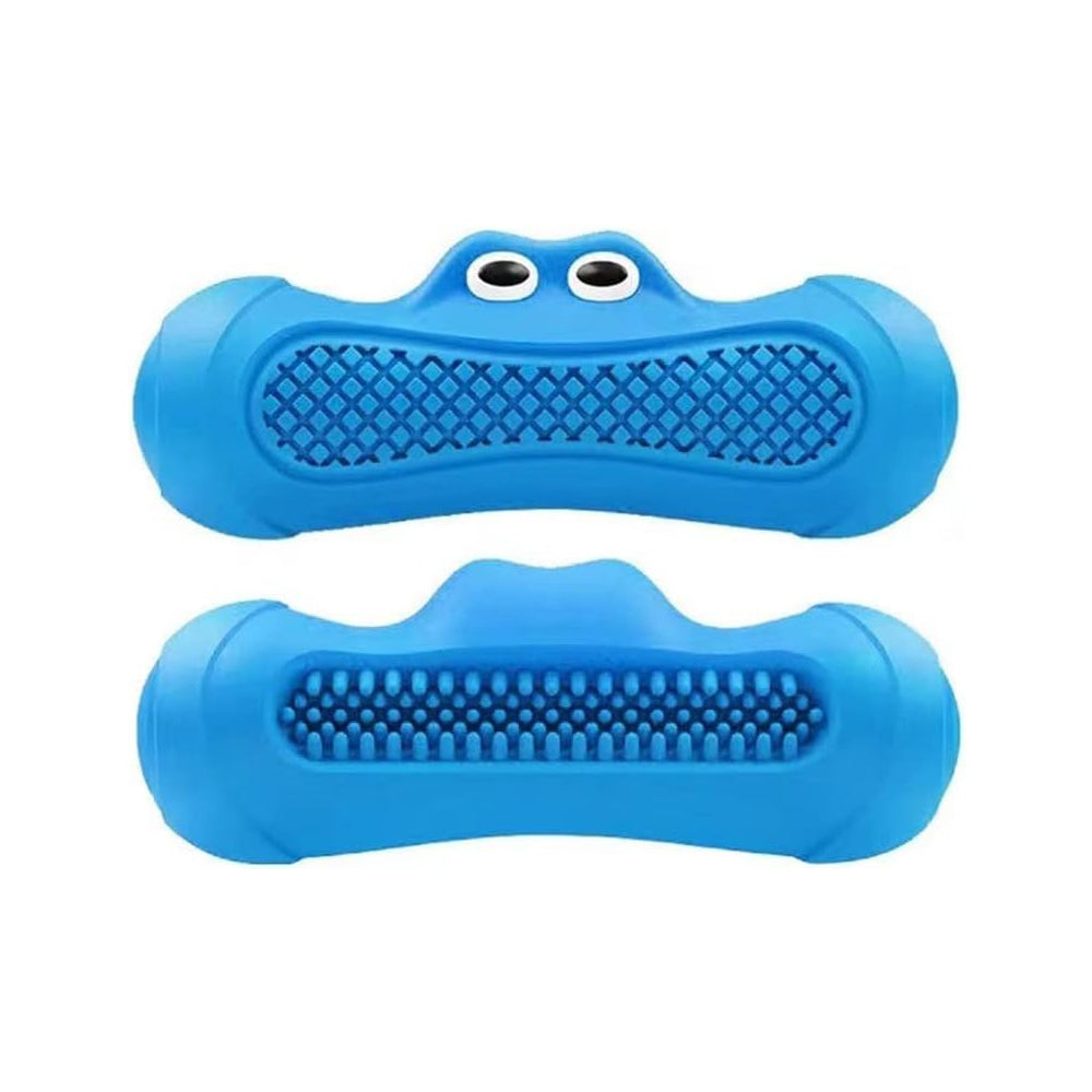 Dog Chew Toys Rubber Squeaky Monster Toy for All Breeds - Non Toxic, Durable, Blue