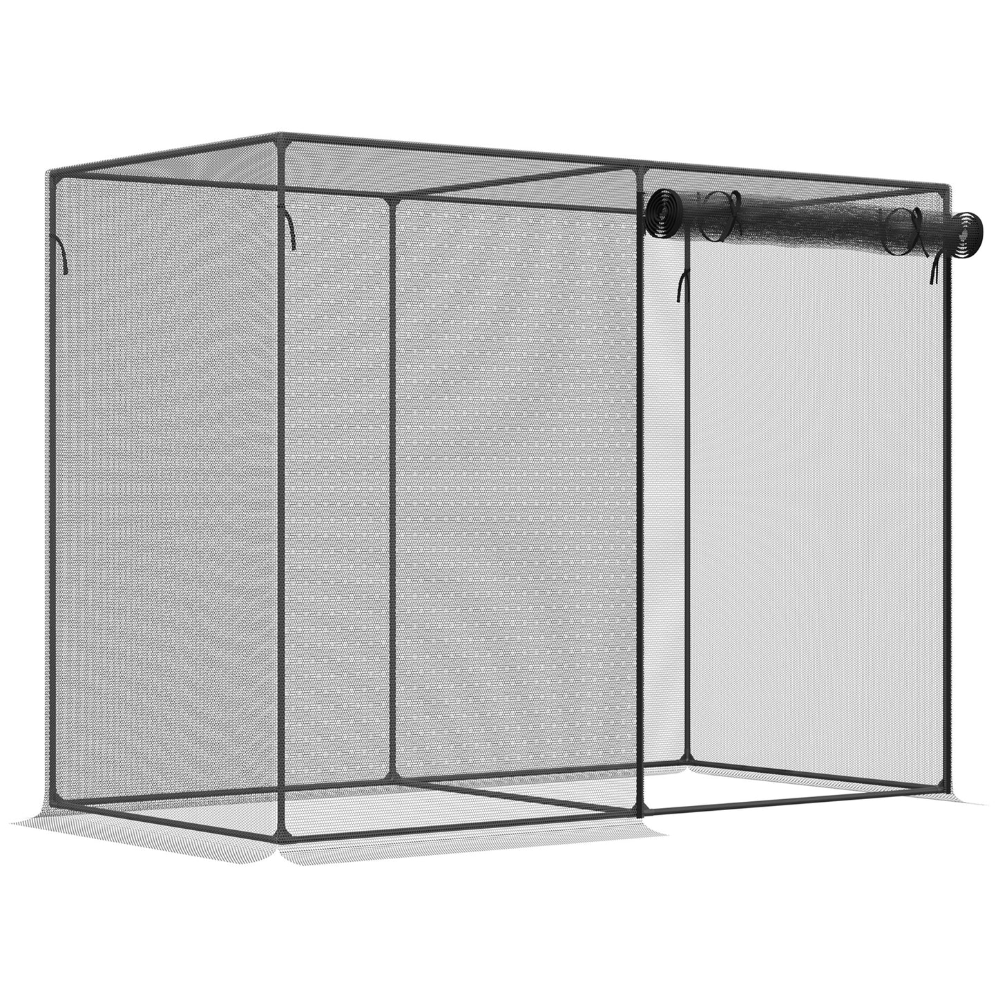 Garden Plant Cage Set - 6 Black 3ft Supports with Stakes & Storage Bag