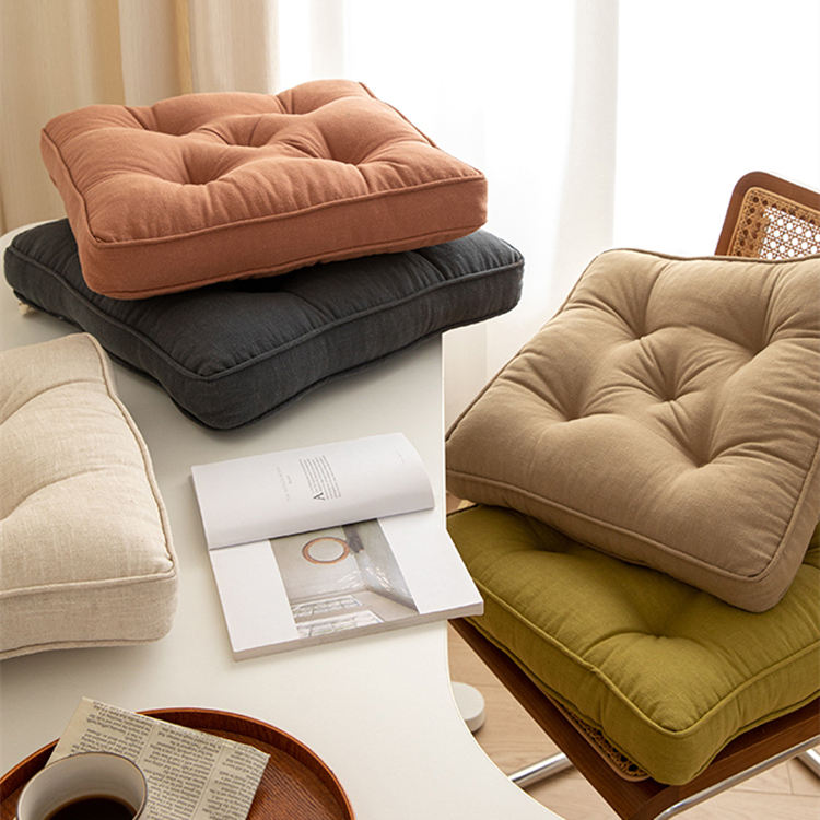 Japanese Cotton Linen Cushion Cover Thickened Anti-Skid Home Decor