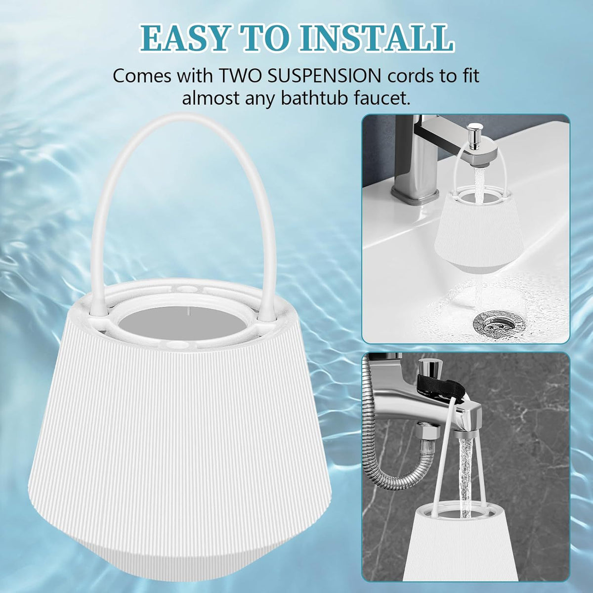 Universal Hanging Bathtub Water Purifier - Water Softening and Chlorine Removal