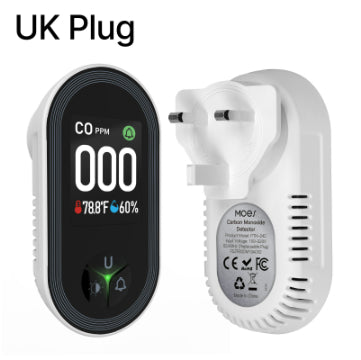 Carbon Monoxide Air Quality Detector with Alarm - Multiple Standards