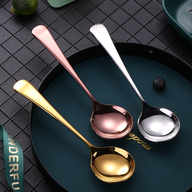 Stainless Steel Household Spoon 3.5mm Thickened Modern Kitchen Utensil