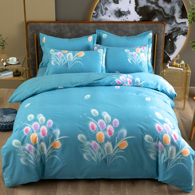 Cotton Winter Bedding Set with Quilt Cover and Sheets - Multiple Sizes & Styles