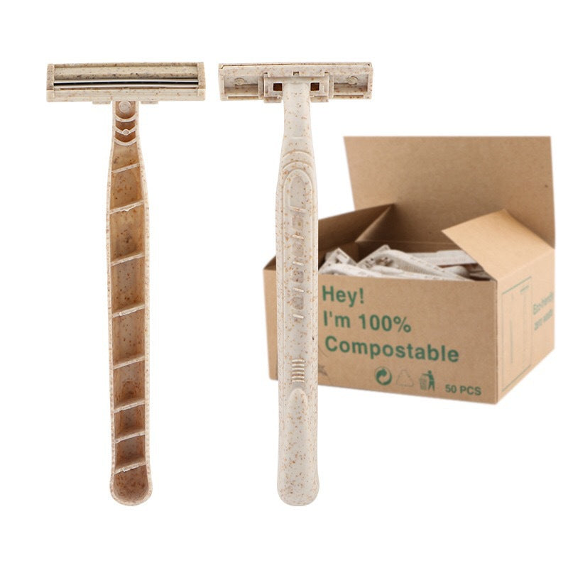 Disposable Razors Biodegradable - 50 Pack