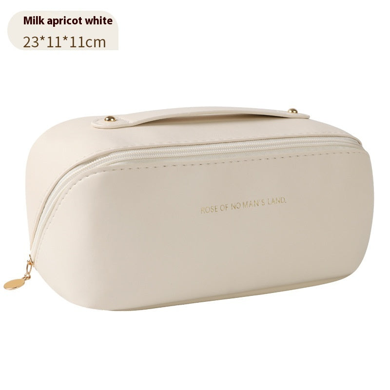 Large Capacity Travel Cosmetic Bag with Multiple Colors - PU Material