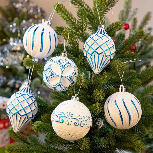 16-Piece Shatterproof Christmas Ball Ornaments Set - Hand-Painted Holiday Decor