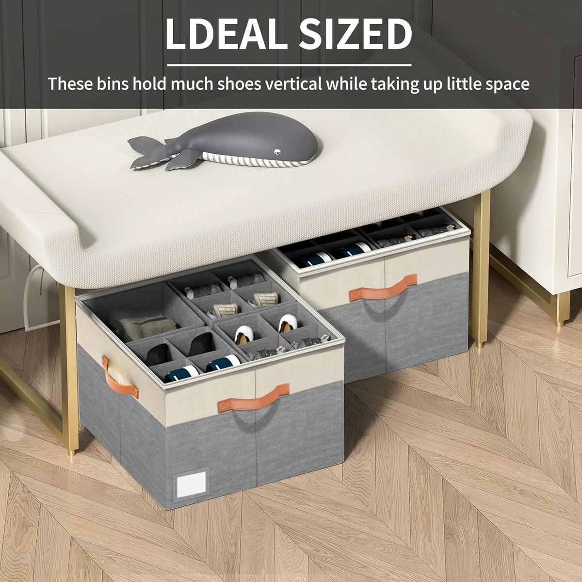 Foldable Transparent Shoe Storage Box with Multi-Functional Fabric Options
