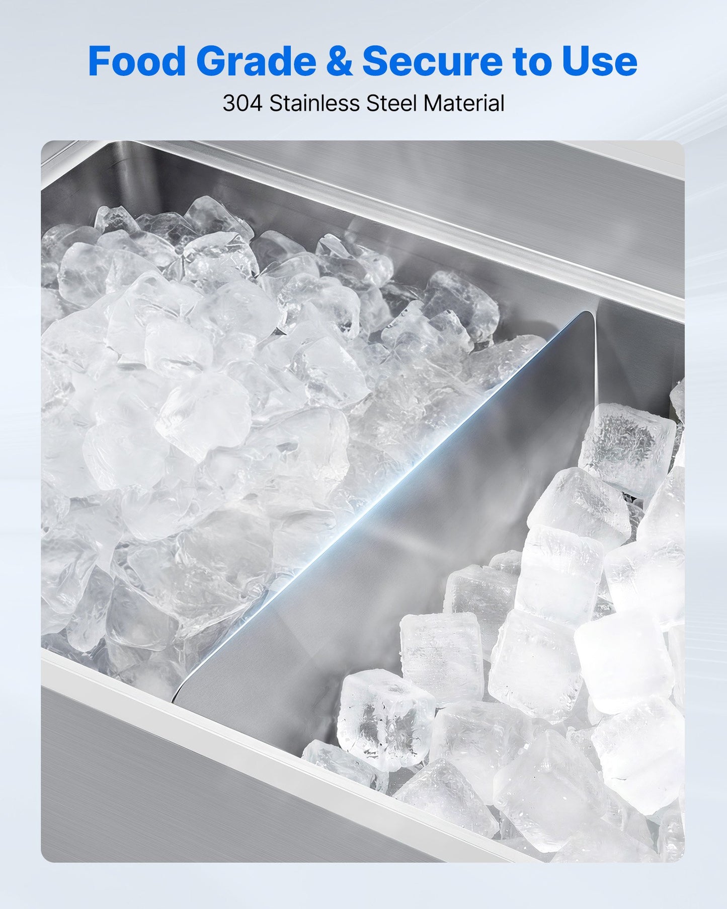 Stainless Steel Ice Bin Divider for 19-Inch Bar Bins - Food Grade, Easy to Clean