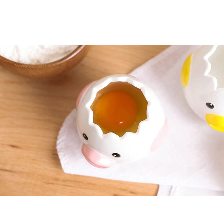 Ceramic Chicken Egg Yolk Separator - Cute Vomiting Design