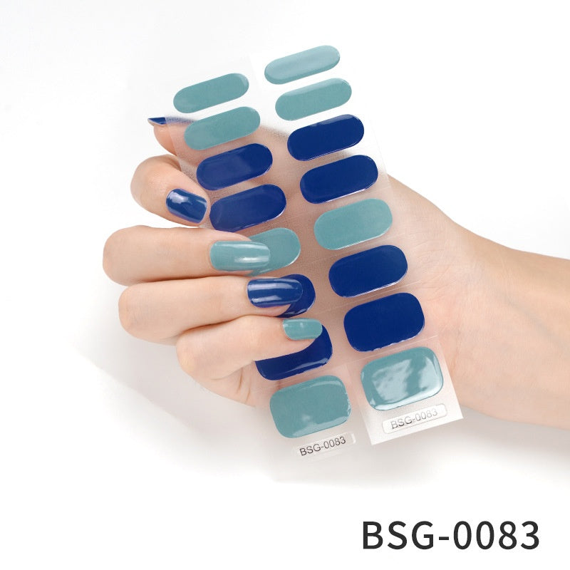 Semi-Cured Nail Stickers - 3D UV Gel Nail Art Set
